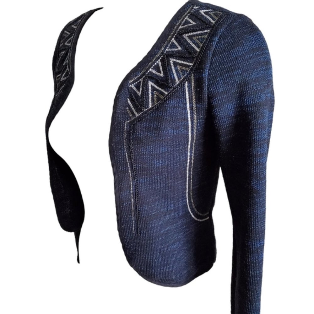 American Eagle Knit Vest With Chains Embroidered Size Small